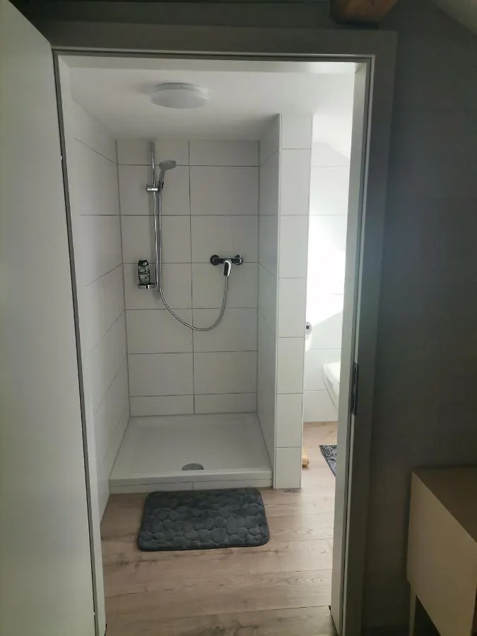 GästeZimmer im DG Dachschräge mit kleinem Bad WLAN, TV und Parkplatz Lachen Apartment